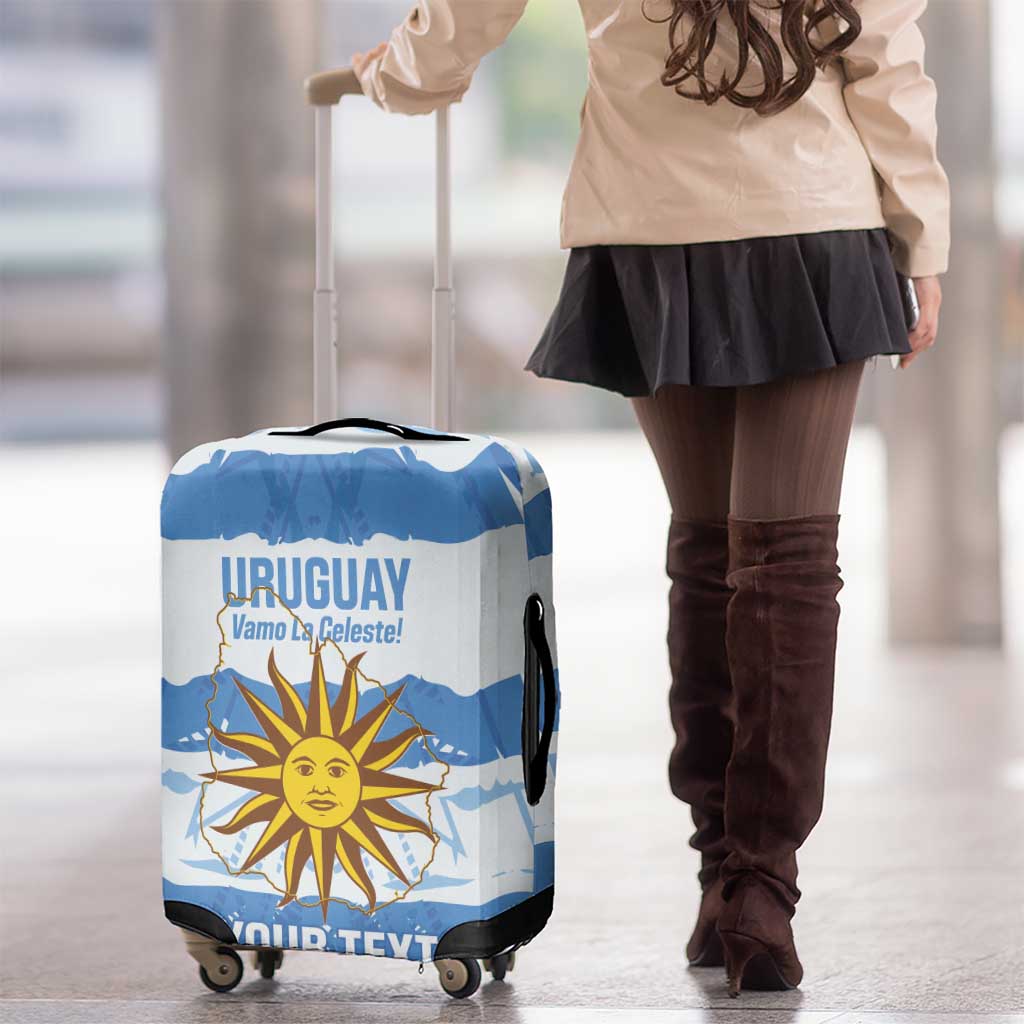 Custom Uruguay Football Luggage Cover Vamo La Celeste