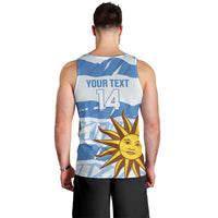 Custom Uruguay Football Men Tank Top Vamo La Celeste