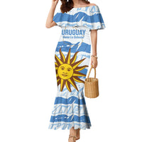 Custom Uruguay Football Mermaid Dress Vamo La Celeste