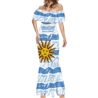 Custom Uruguay Football Mermaid Dress Vamo La Celeste