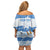 Custom Uruguay Football Off Shoulder Short Dress Vamo La Celeste