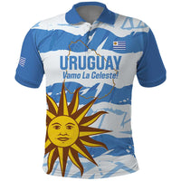 Custom Uruguay Football Polo Shirt Vamo La Celeste