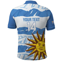 Custom Uruguay Football Polo Shirt Vamo La Celeste