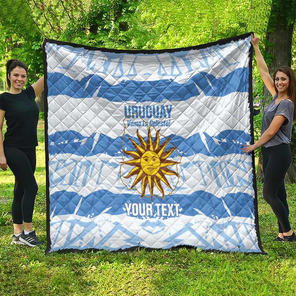 Custom Uruguay Football Quilt Vamo La Celeste