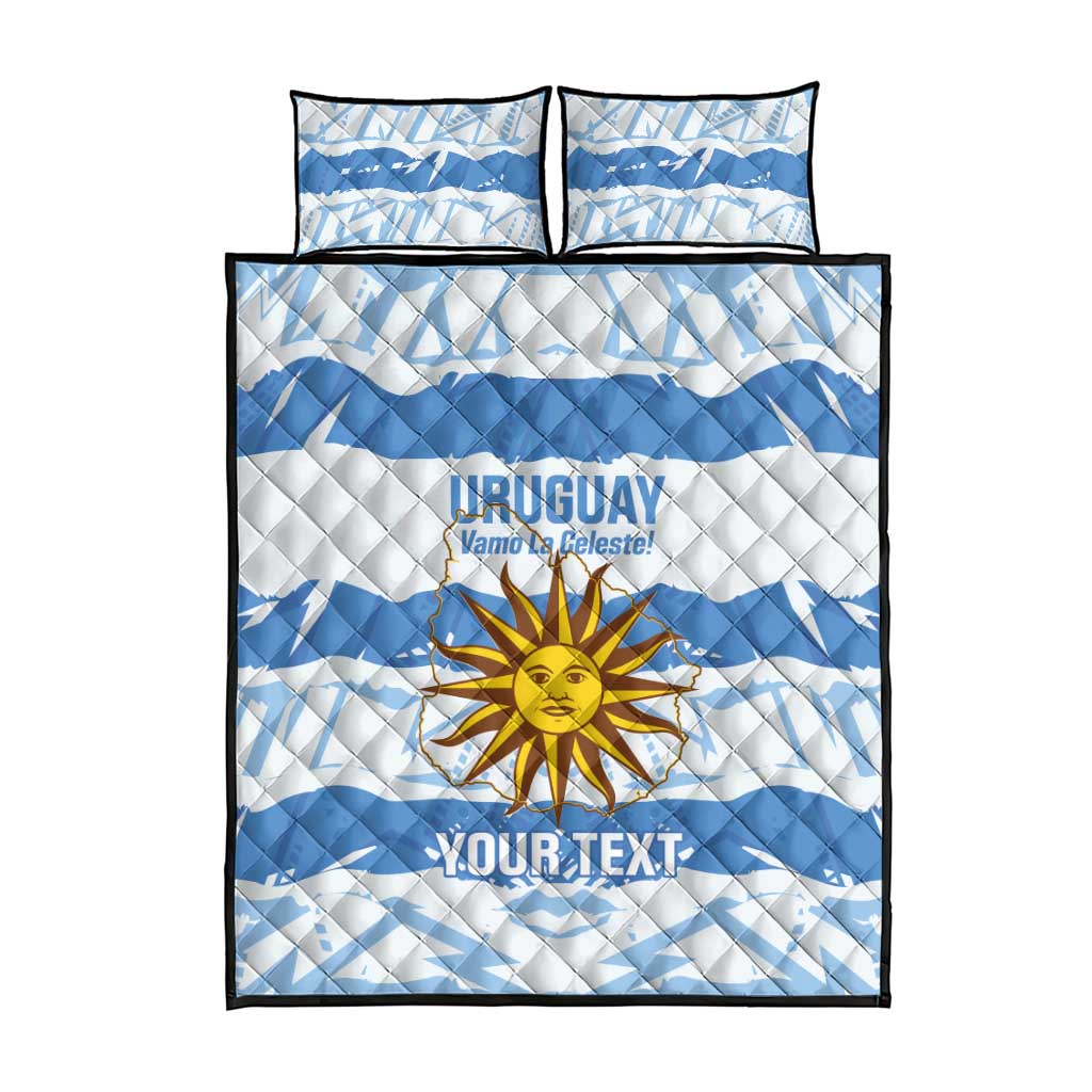 Custom Uruguay Football Quilt Bed Set Vamo La Celeste