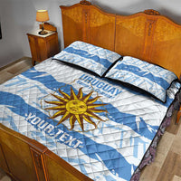 Custom Uruguay Football Quilt Bed Set Vamo La Celeste