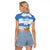 Custom Uruguay Football Raglan Cropped T Shirt Vamo La Celeste