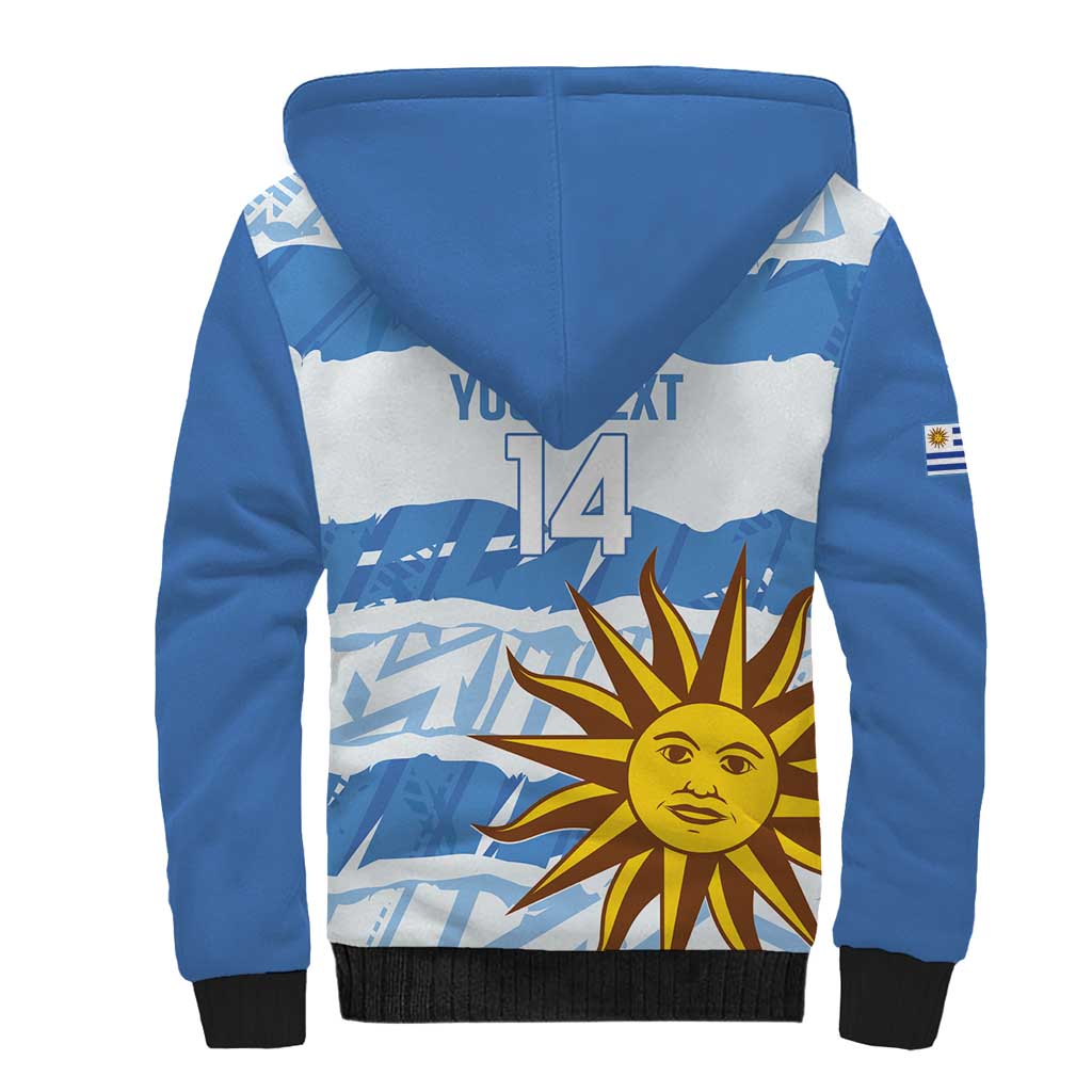 Custom Uruguay Football Sherpa Hoodie Vamo La Celeste