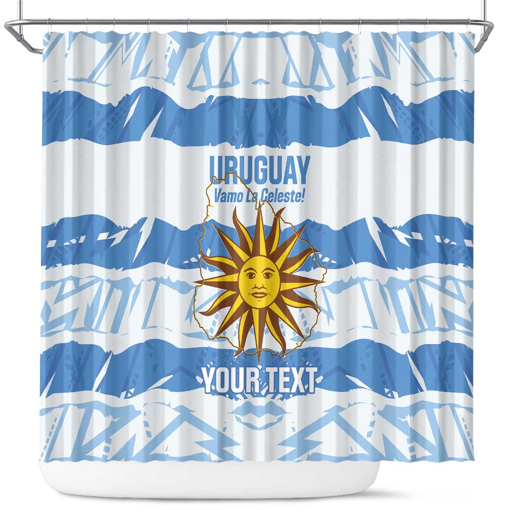 Custom Uruguay Football Shower Curtain Vamo La Celeste