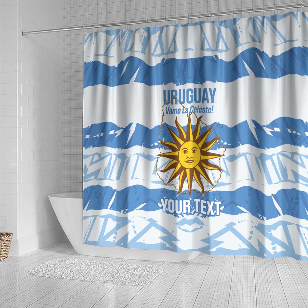Custom Uruguay Football Shower Curtain Vamo La Celeste