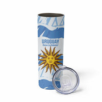 Custom Uruguay Football Skinny Tumbler Vamo La Celeste