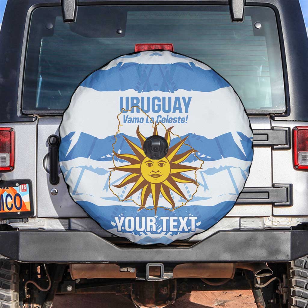 Custom Uruguay Football Spare Tire Cover Vamo La Celeste