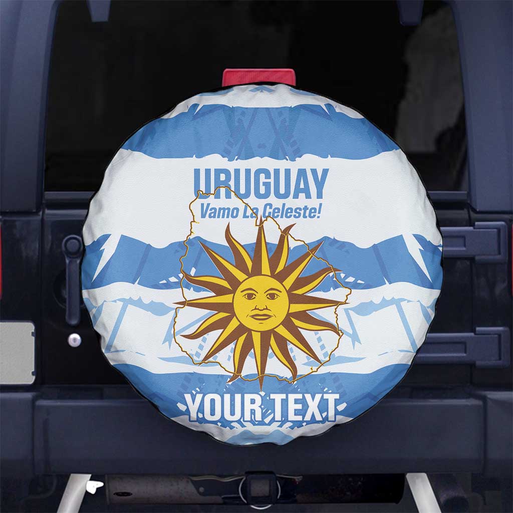 Custom Uruguay Football Spare Tire Cover Vamo La Celeste