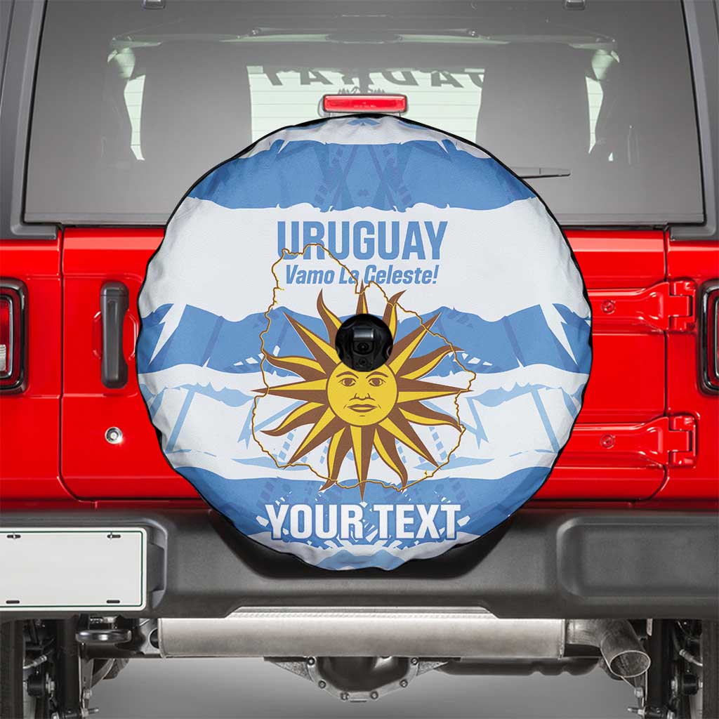 Custom Uruguay Football Spare Tire Cover Vamo La Celeste