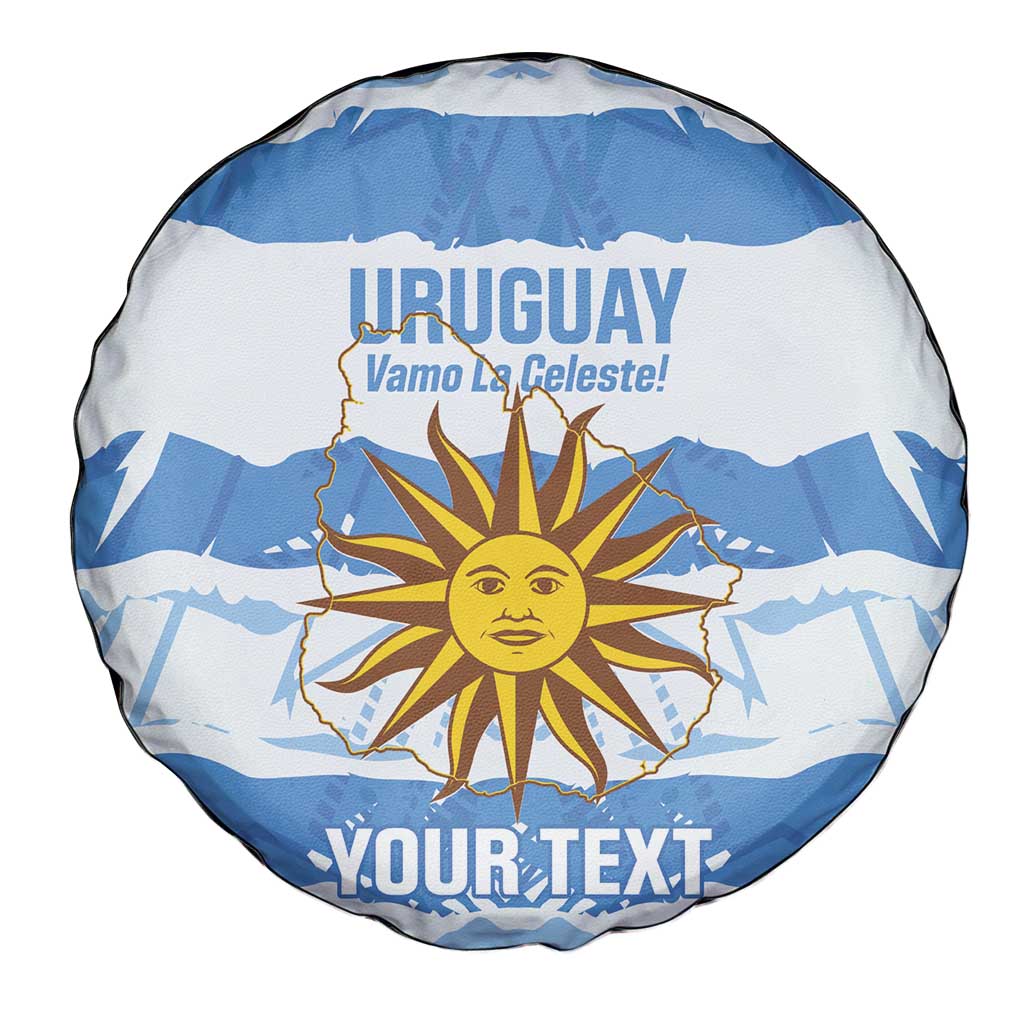 Custom Uruguay Football Spare Tire Cover Vamo La Celeste