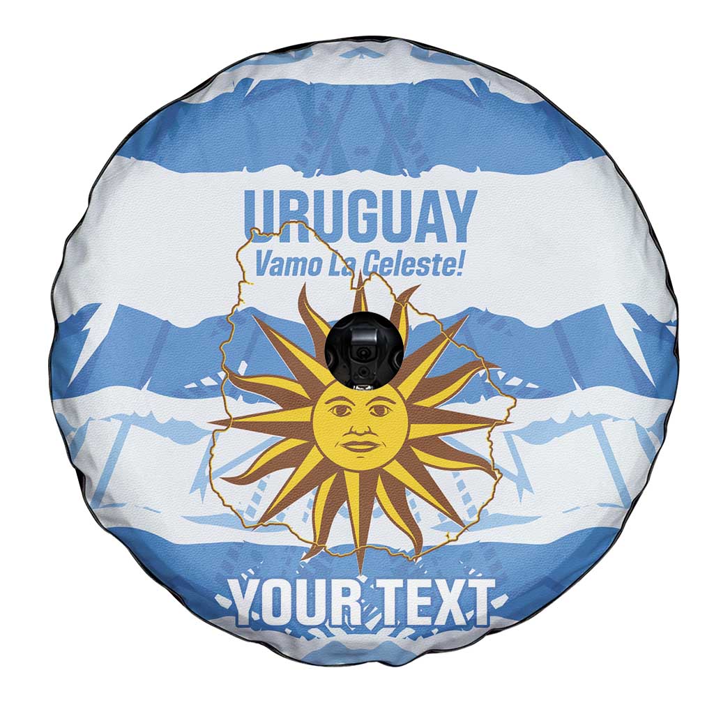 Custom Uruguay Football Spare Tire Cover Vamo La Celeste