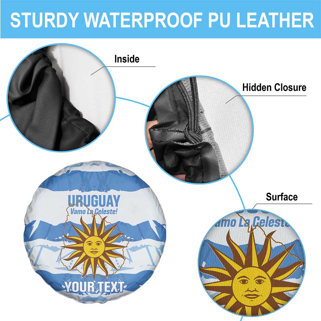 Custom Uruguay Football Spare Tire Cover Vamo La Celeste