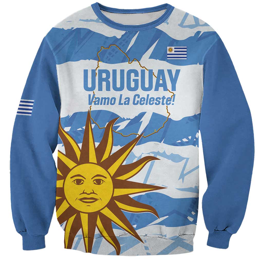 Custom Uruguay Football Sweatshirt Vamo La Celeste