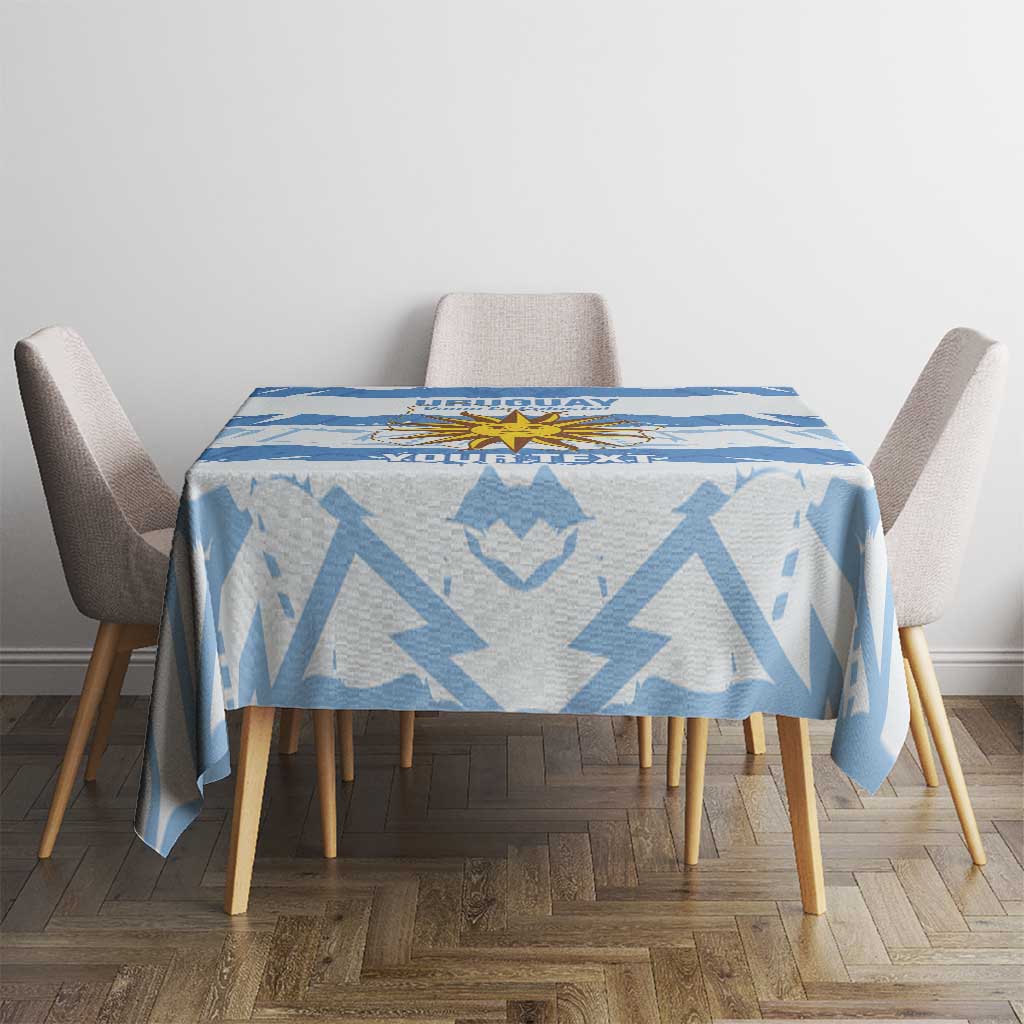 Custom Uruguay Football Tablecloth Vamo La Celeste