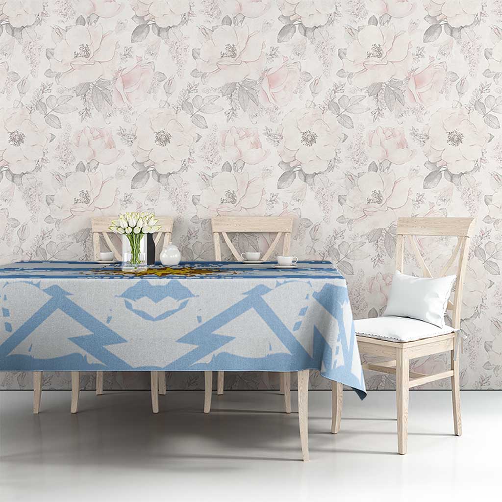 Custom Uruguay Football Tablecloth Vamo La Celeste