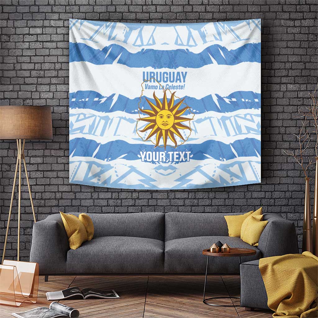 Custom Uruguay Football Tapestry Vamo La Celeste