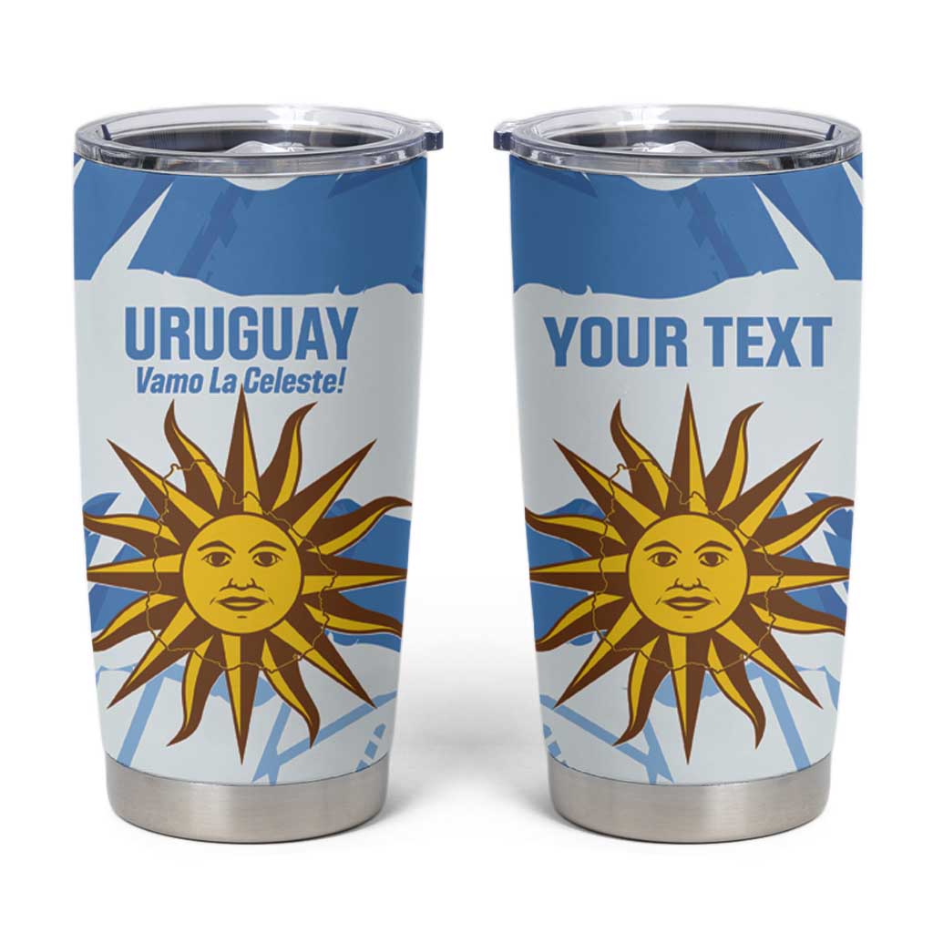 Custom Uruguay Football Tumbler Cup Vamo La Celeste