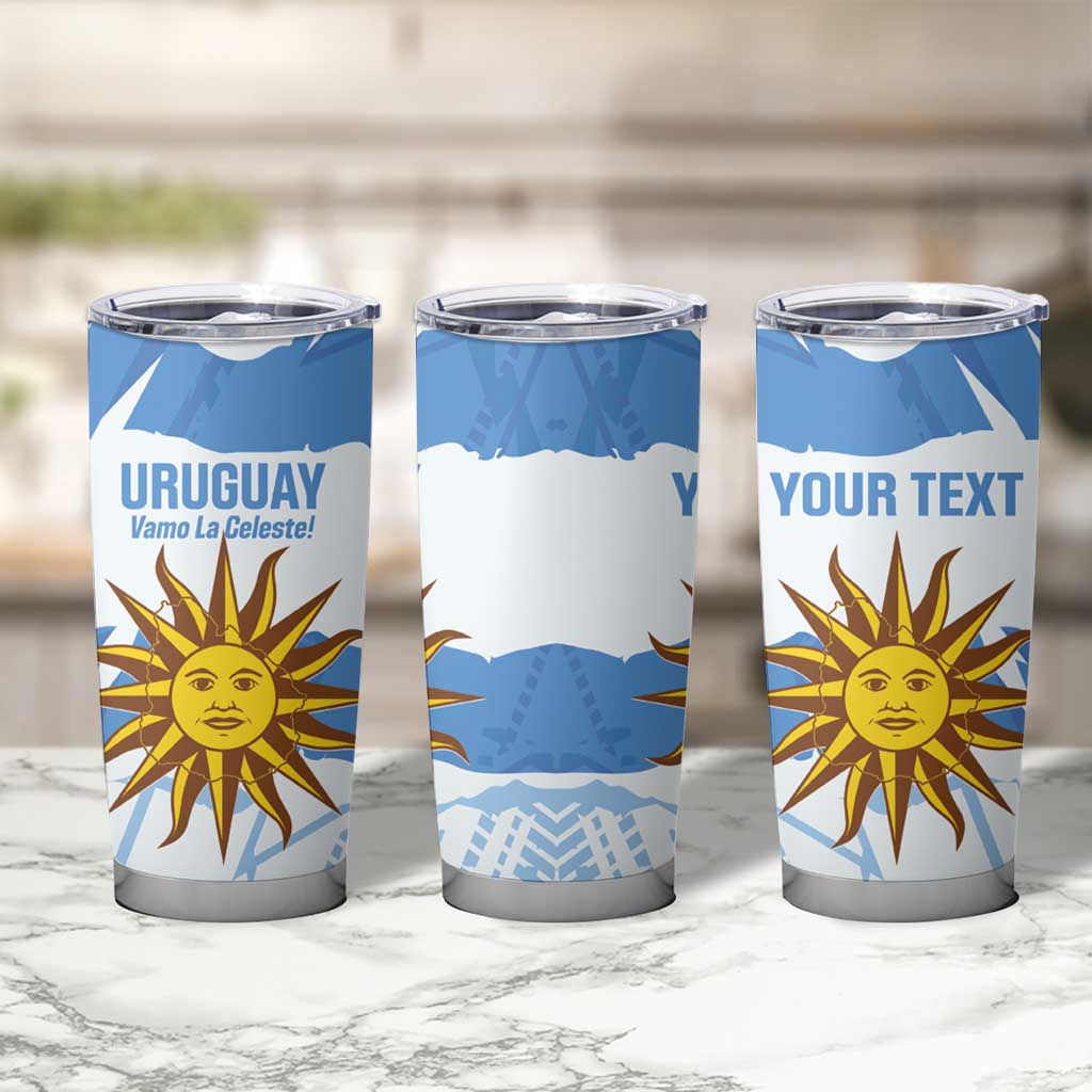 Custom Uruguay Football Tumbler Cup Vamo La Celeste