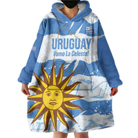 Custom Uruguay Football Wearable Blanket Hoodie Vamo La Celeste