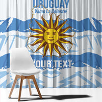 Custom Uruguay Football Window Curtain Vamo La Celeste