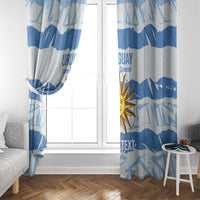 Custom Uruguay Football Window Curtain Vamo La Celeste