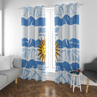 Custom Uruguay Football Window Curtain Vamo La Celeste