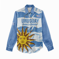 Custom Uruguay Football Women Casual Shirt Vamo La Celeste