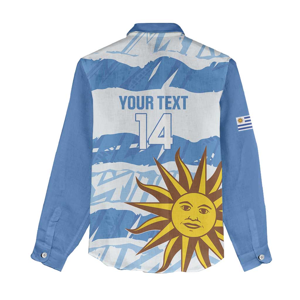 Custom Uruguay Football Women Casual Shirt Vamo La Celeste