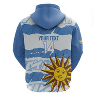 Custom Uruguay Football Zip Hoodie Vamo La Celeste