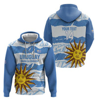 Custom Uruguay Football Zip Hoodie Vamo La Celeste