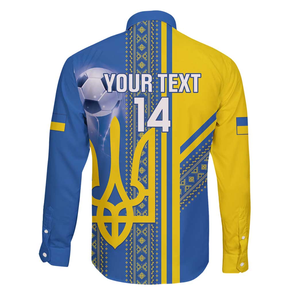 Custom Ukraine Football Family Matching Off Shoulder Maxi Dress and Hawaiian Shirt Go Blue And Yellow Folk Pattern