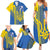 Custom Ukraine Football Family Matching Summer Maxi Dress and Hawaiian Shirt Go Blue And Yellow Folk Pattern