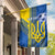 Custom Ukraine Football Garden Flag Go Blue And Yellow Folk Pattern