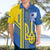 Custom Ukraine Football Hawaiian Shirt Go Blue And Yellow Folk Pattern