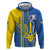 Custom Ukraine Football Hoodie Go Blue And Yellow Folk Pattern
