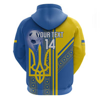 Custom Ukraine Football Hoodie Go Blue And Yellow Folk Pattern