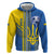 Custom Ukraine Football Hoodie Go Blue And Yellow Folk Pattern