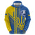 Custom Ukraine Football Hoodie Go Blue And Yellow Folk Pattern