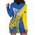 Custom Ukraine Football Hoodie Dress Go Blue And Yellow Folk Pattern