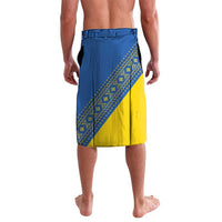 Custom Ukraine Football Lavalava Go Blue And Yellow Folk Pattern