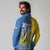 Custom Ukraine Football Long Sleeve Polo Shirt Go Blue And Yellow Folk Pattern