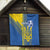 Custom Ukraine Football Quilt Go Blue And Yellow Folk Pattern