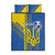 Custom Ukraine Football Quilt Bed Set Go Blue And Yellow Folk Pattern