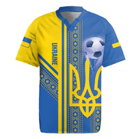 Custom Ukraine Football Rugby Jersey Go Blue And Yellow Folk Pattern