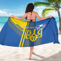 Custom Ukraine Football Sarong Go Blue And Yellow Folk Pattern